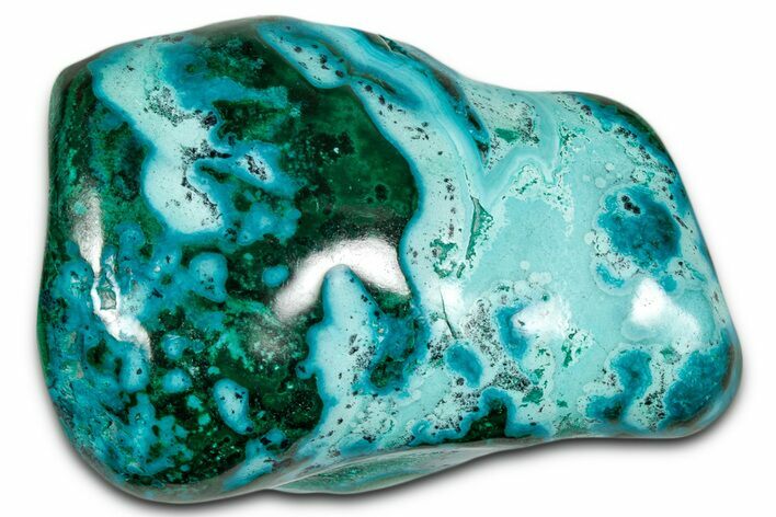 Vibrant Polished Malachite with Chrysocolla - DR Congo #336821